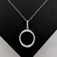 Radiant Circle of Life Eternity Necklace - 1/2 Carat Lab Created Diamonds - Sterling Silver