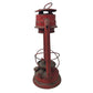 Vintage Red Metal Lantern Oil Lamp  - Great Patina!