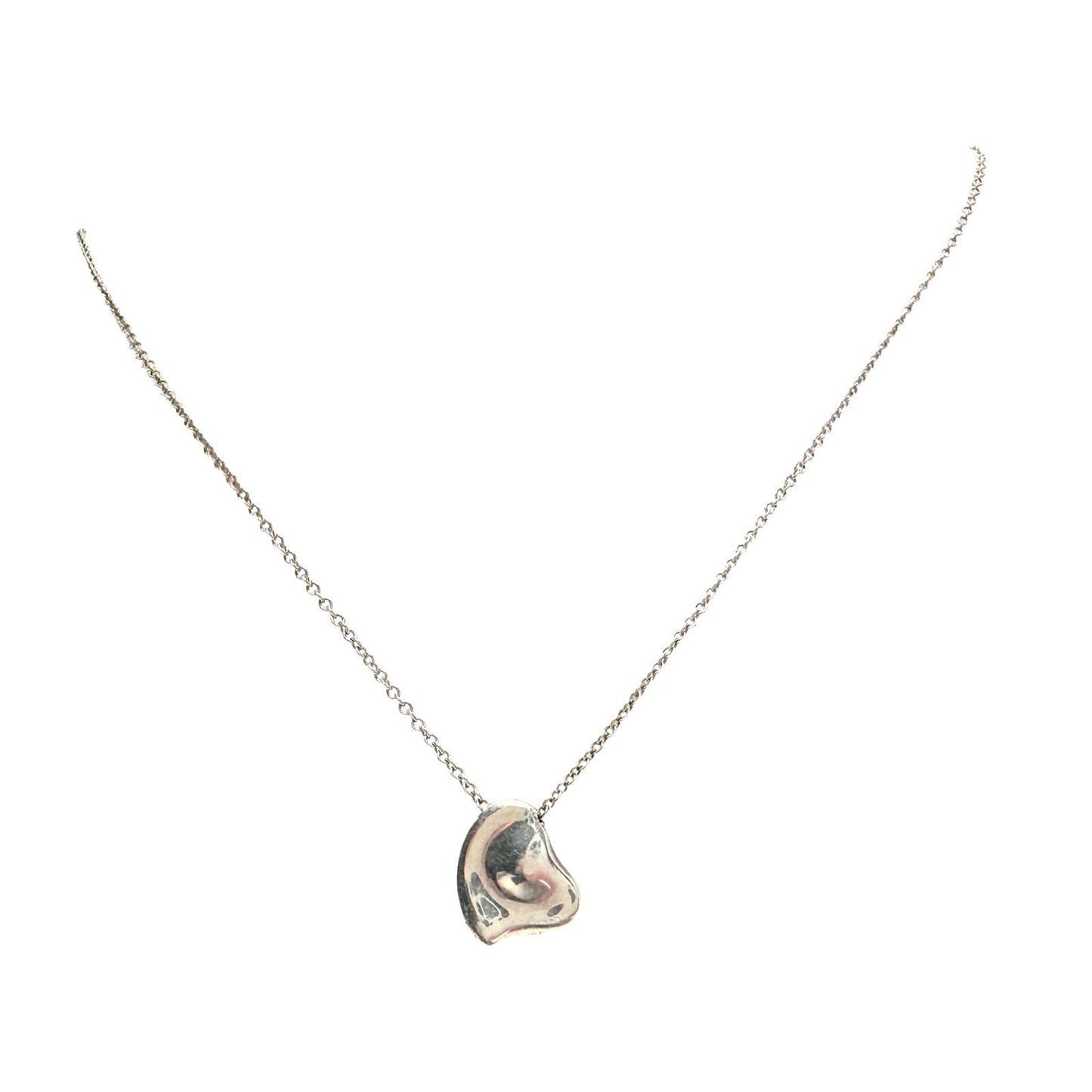 Tiffany and Co Elsa Peretti Full Heart Necklace 16" with Dust Bag Tiffany & Co.  A+ Stuff Necklace with Pendant