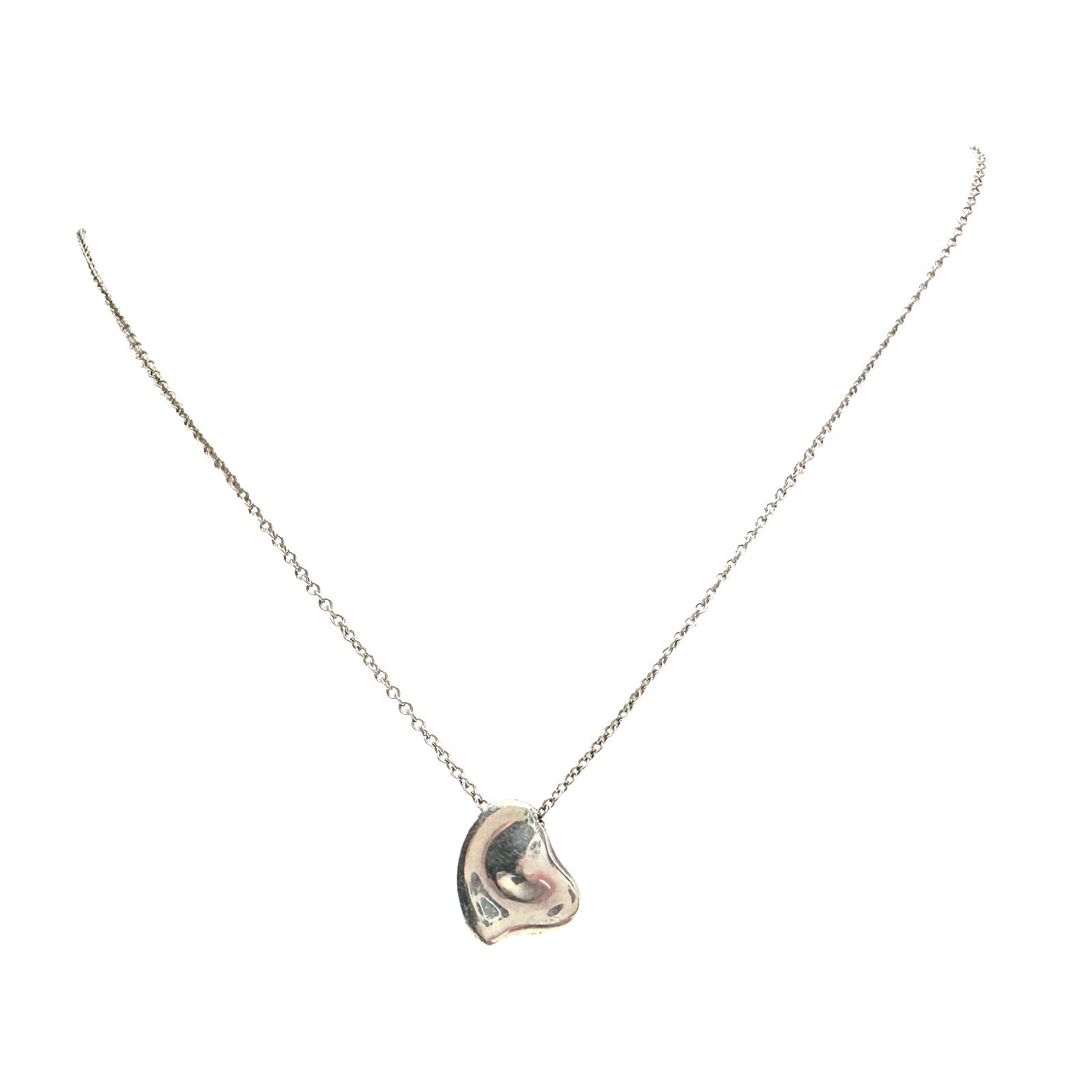 Tiffany and Co Elsa Peretti Full Heart Necklace 16" with Dust Bag Tiffany & Co.  A+ Stuff Necklace with Pendant