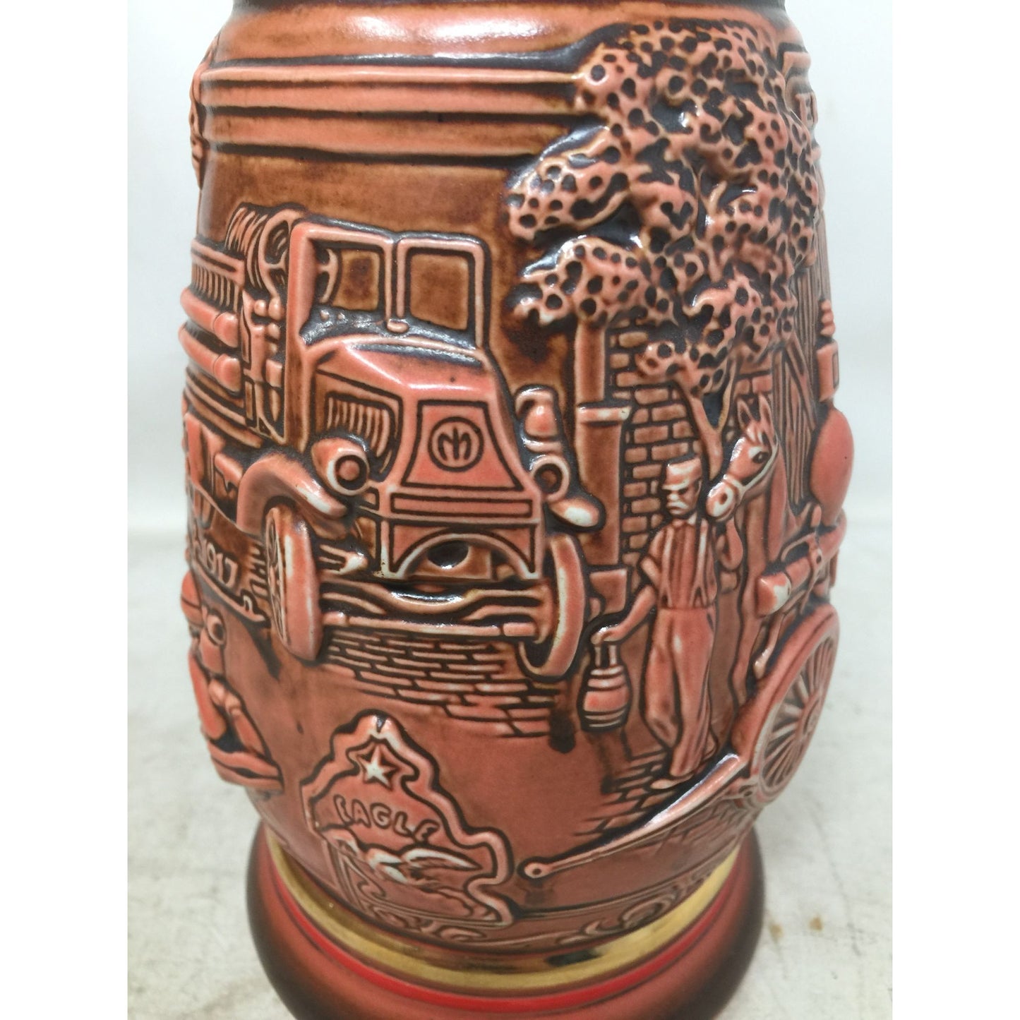 Vintage Avon 1989 Tribute to American Firefighters Stein- Made in Brazil