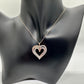 Beautiful 1.00 ct Diamond Heart Necklace - 14kt Rose Gold Over Sterling