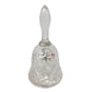 Crystal Glass Handled Bell with the word "Mother" and Pink flowers painted on it