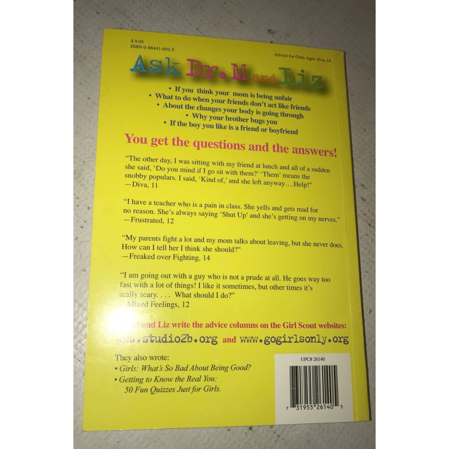 Ask Dr. M and Liz Paperback Book by Harriet S. Mosatche/Elizabeth Lawner