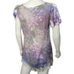 Women's Purple and White Tee Shirt with rhinestones