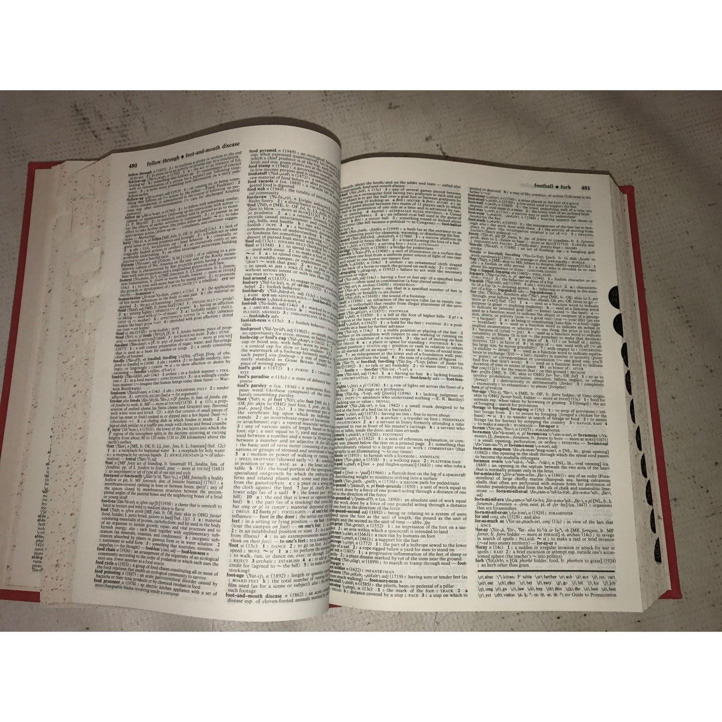 Webster's 9th New Collegiate Hardcover Dictionary Thumb-Indexed