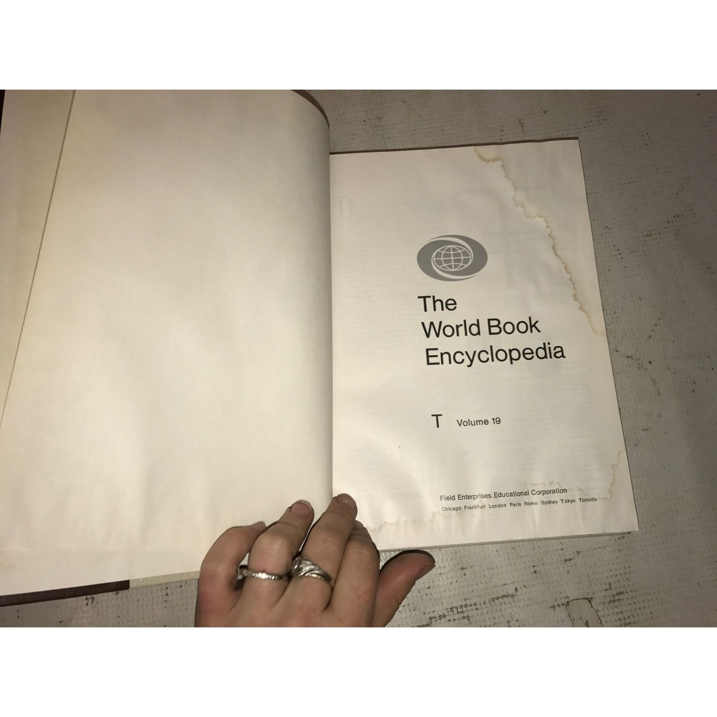 Vintage Hardcover Book The World Book Encyclopedia Letter T