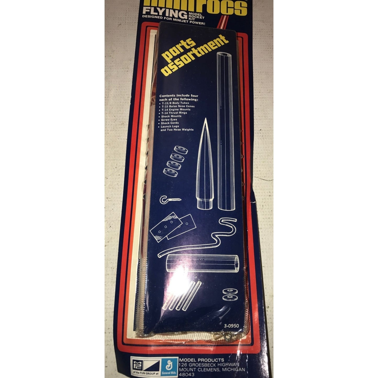 Minirocs PARTS ASSORTMENT - Flying Model Rocket Kit Replacement Parts