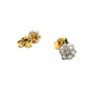 1/3 Ct Natural Diamond Cluster Flower Earrings 10kt Gold