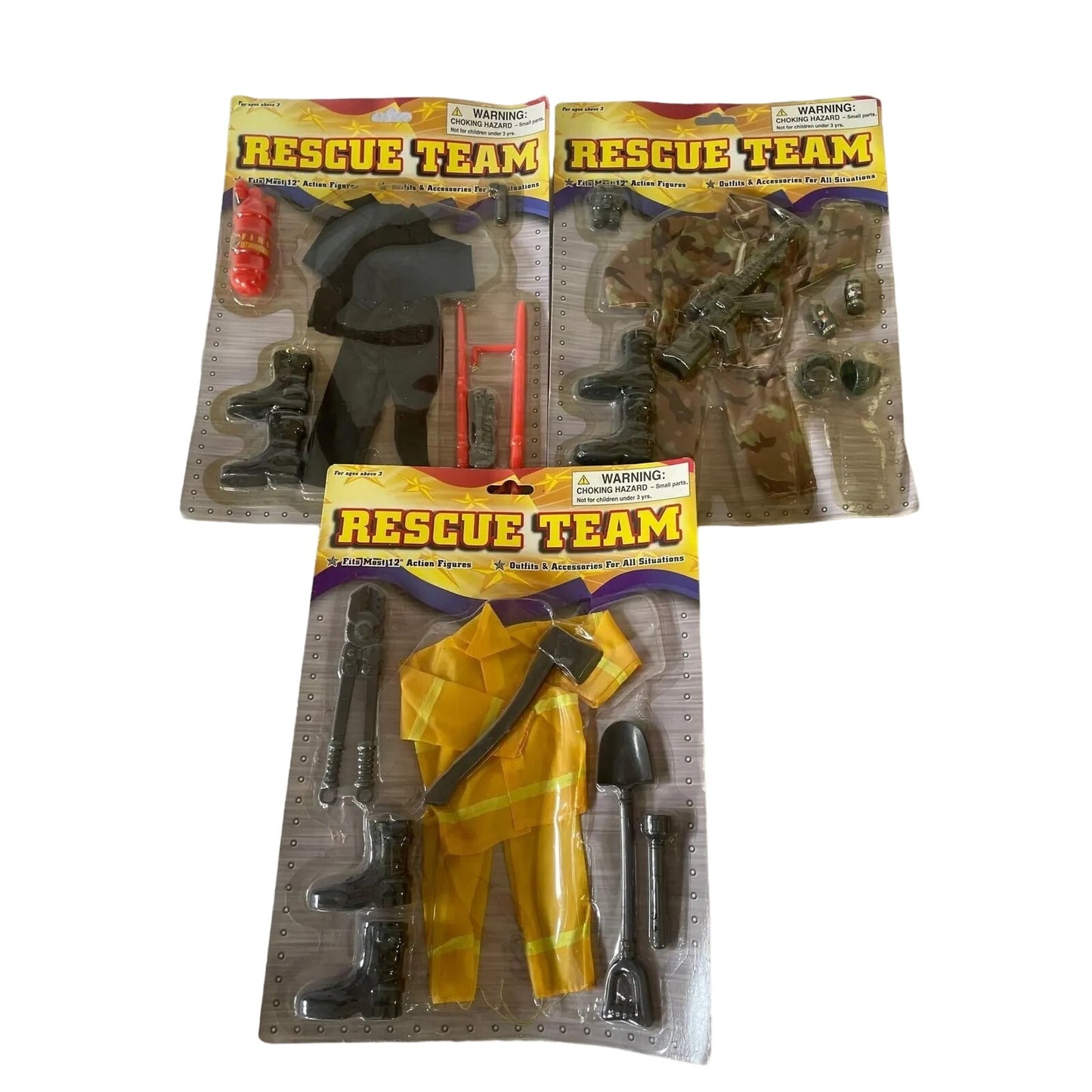 New Rescue Team ''Outfits & Accessories For All Situations'' for Action Figures (3)