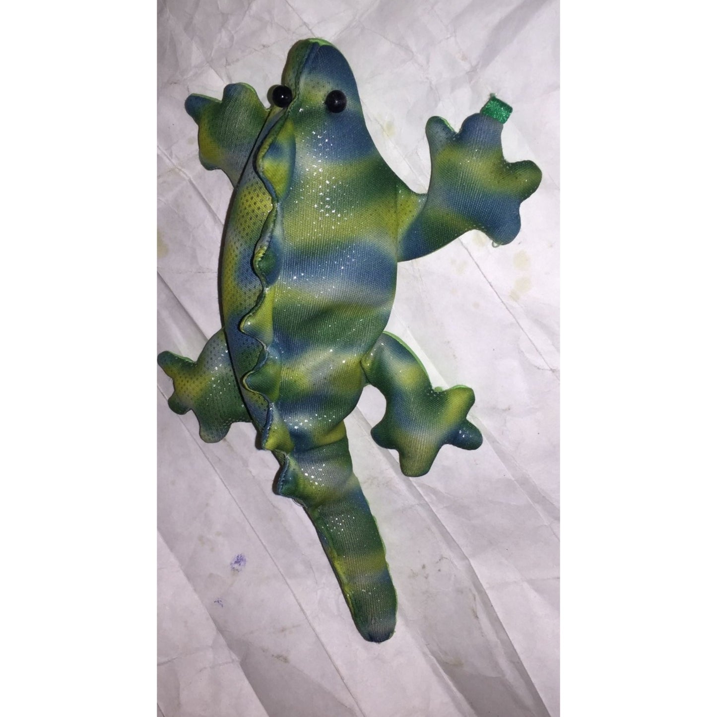 Green and Blue Dinosaur/Lizard Stuffed Animal Plushie Toy- about 8 inches