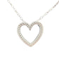 Simply Beautiful Sterling Silver Heart Necklace with Natural Diamond Accents