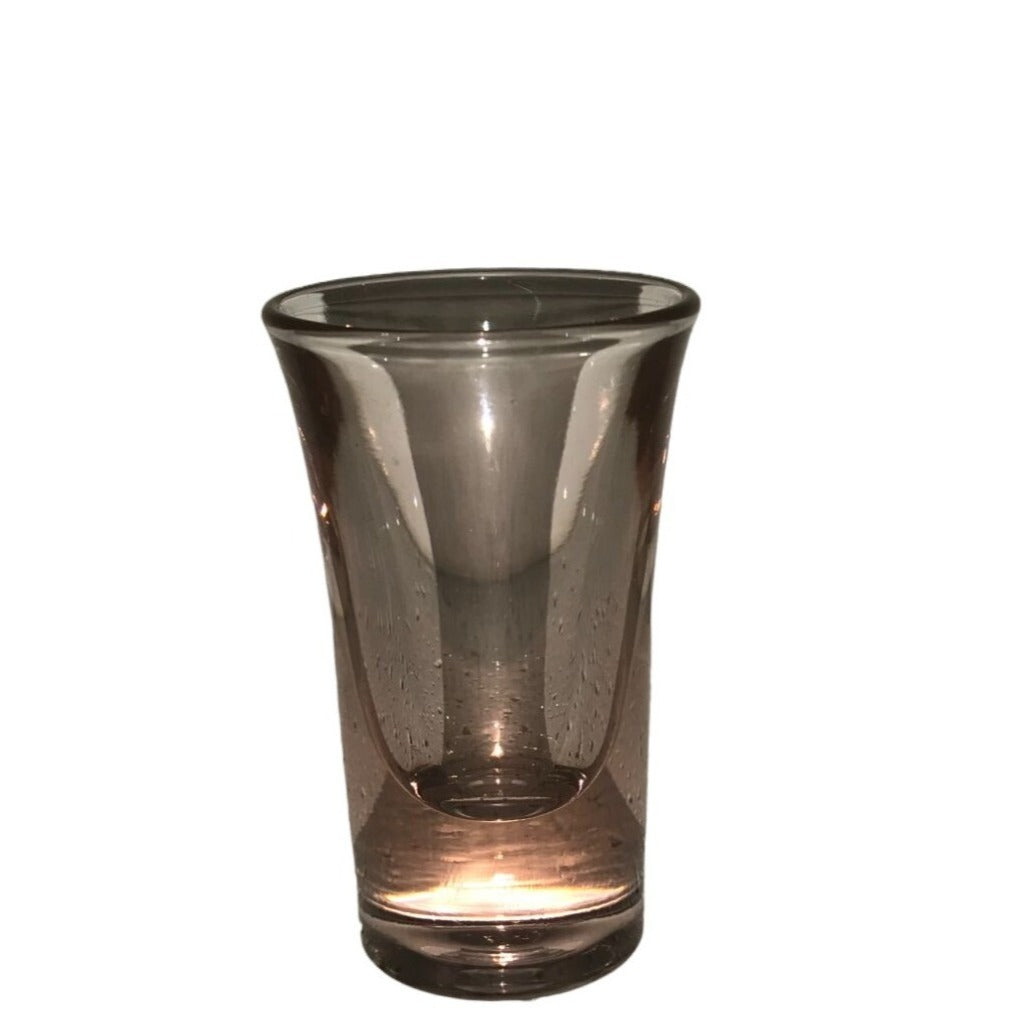 Light Pink Colored Barware Shot Glass- 3 inches tall