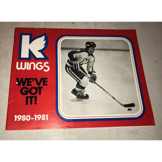 K WINGS WE'VE GOT IT 1980-1981 Vintage Hockey Program