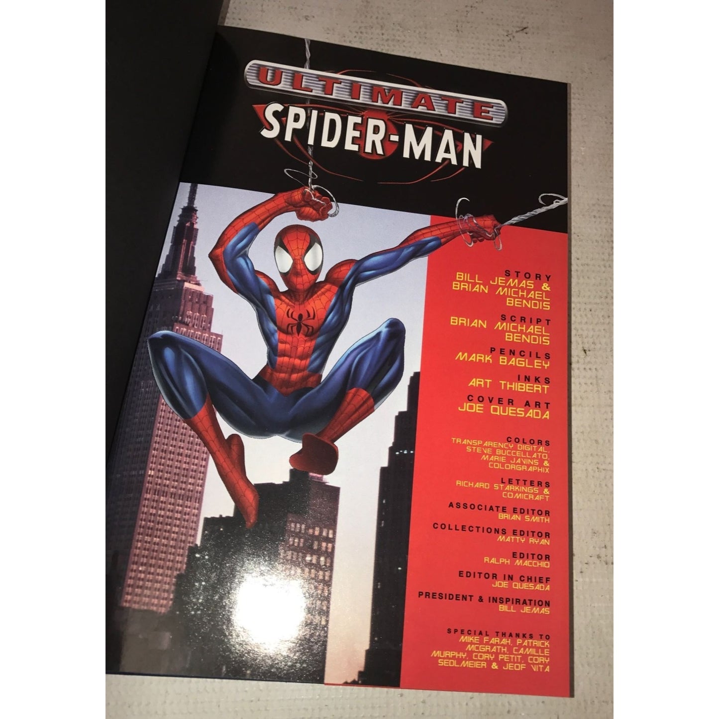 Vintage Ultimate Spiderman Marvel Book - Volume One