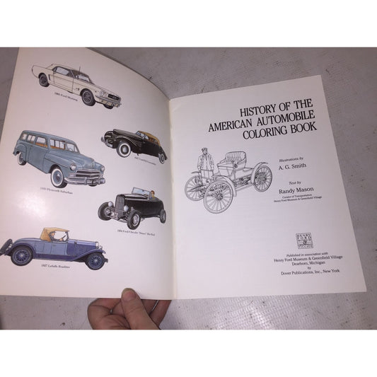 History of the American Automobile Coloring Book by A.G. Smith/Randy Mason