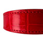 Hermes Red Croc Embossed Leather Bangle Bracelet