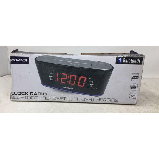 Sylvania Clock Radio Bluetooth Autoset With Usb Charger