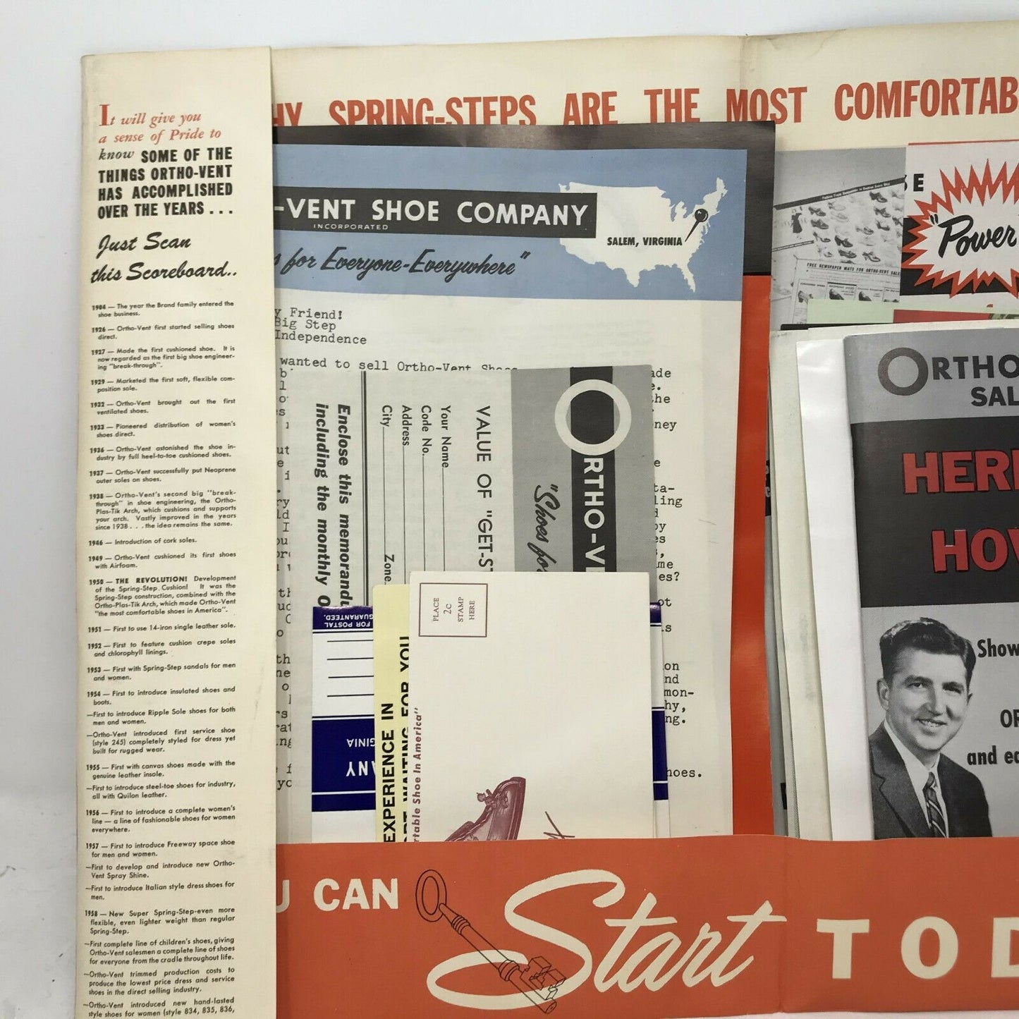 RARE 1950s 1960's Ortho-Vent Spring Step Shoes Salesman Package