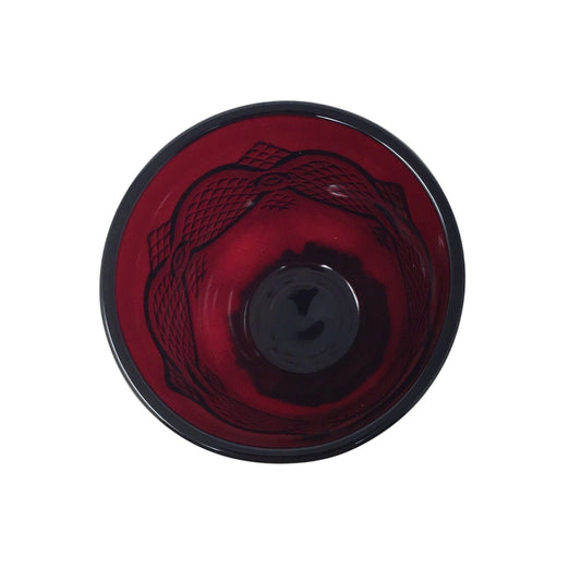 Vintage Avon 1876 Cape Cod Ruby Red Glass Elegant Wine Glass A+ Stuff  A+ Stuff