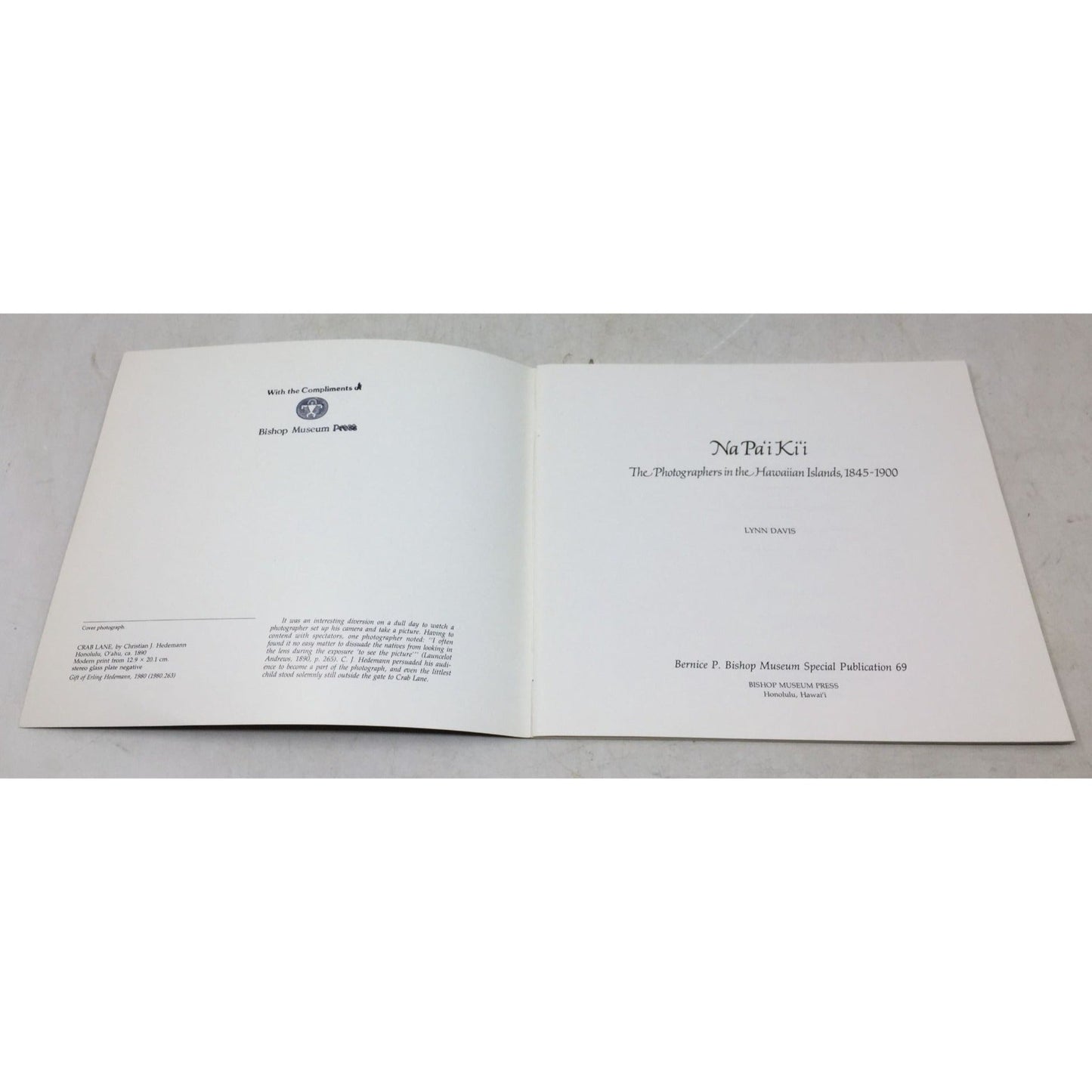 Collectible Book Titled Na Paʻi Kiʻi: The Photographers in the Hawaiian Islands unbranded  A+ Stuff Vintage Books