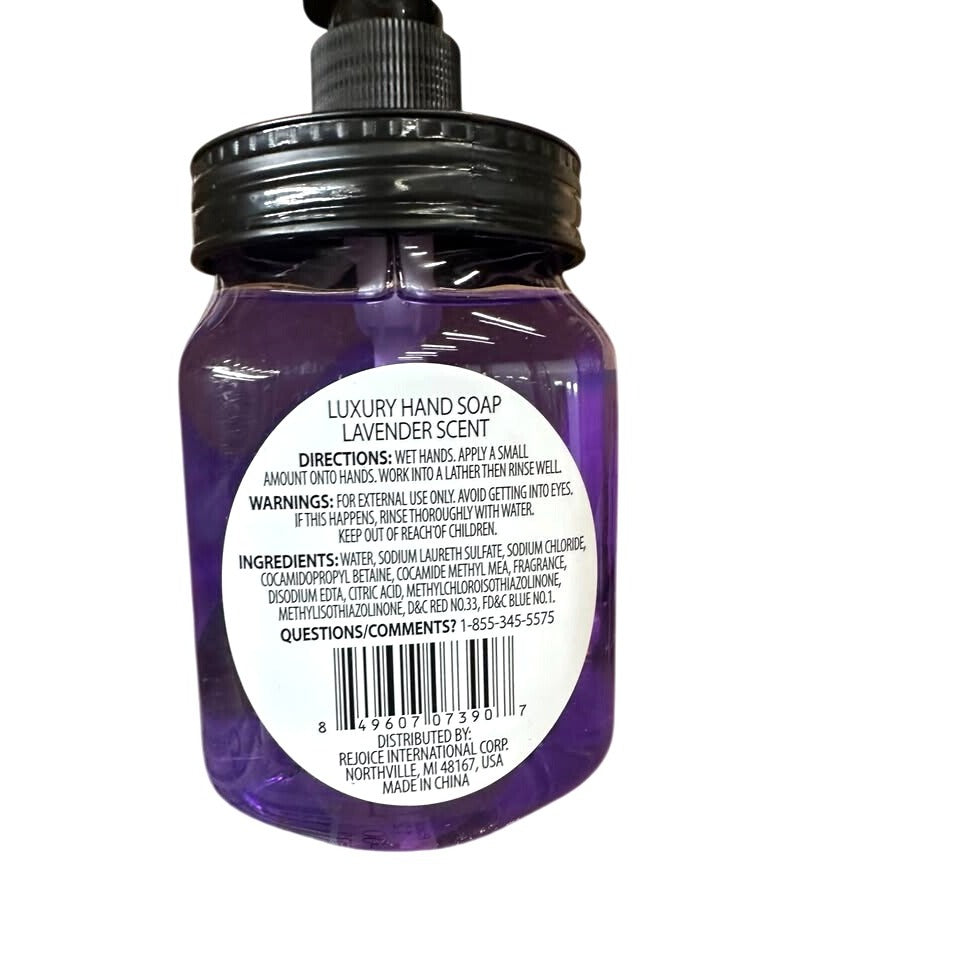 Lavender Luxury Hand Soap - Mason Jar Style Bottle - 12 oz Unbranded  A+ Stuff Hand soap