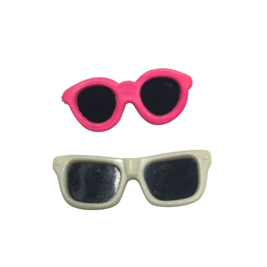 Vintage Collectible Small Sunglasses Pins (2) (One Pink and One White)