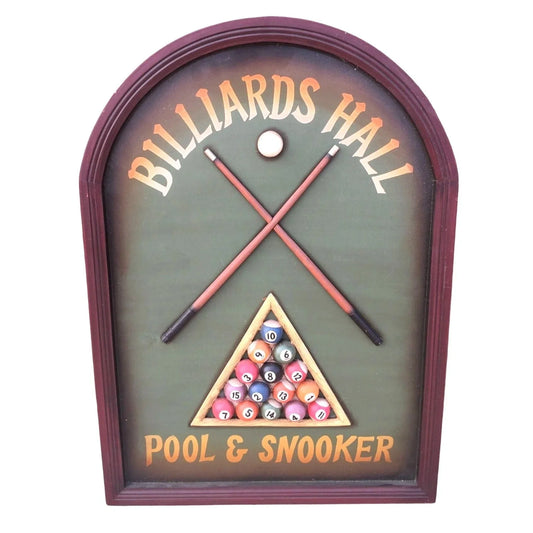 Billards Hall Pool & Snooker 3D Sign - Wall Hanging Home Decor for Gameroom or Mancave ARISTER GIFTS INC  A+ Stuff wall decor