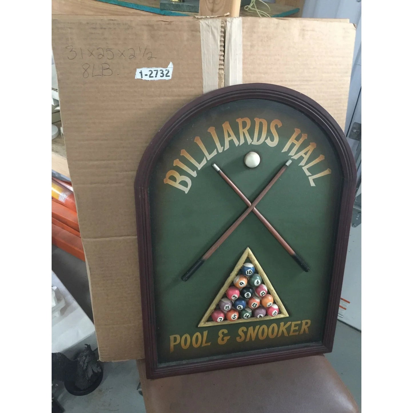 Billards Hall Pool & Snooker 3D Sign - Wall Hanging Home Decor for Gameroom or Mancave ARISTER GIFTS INC  A+ Stuff wall decor