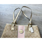 Vintage COACH Signature Cream & Pink Handbag