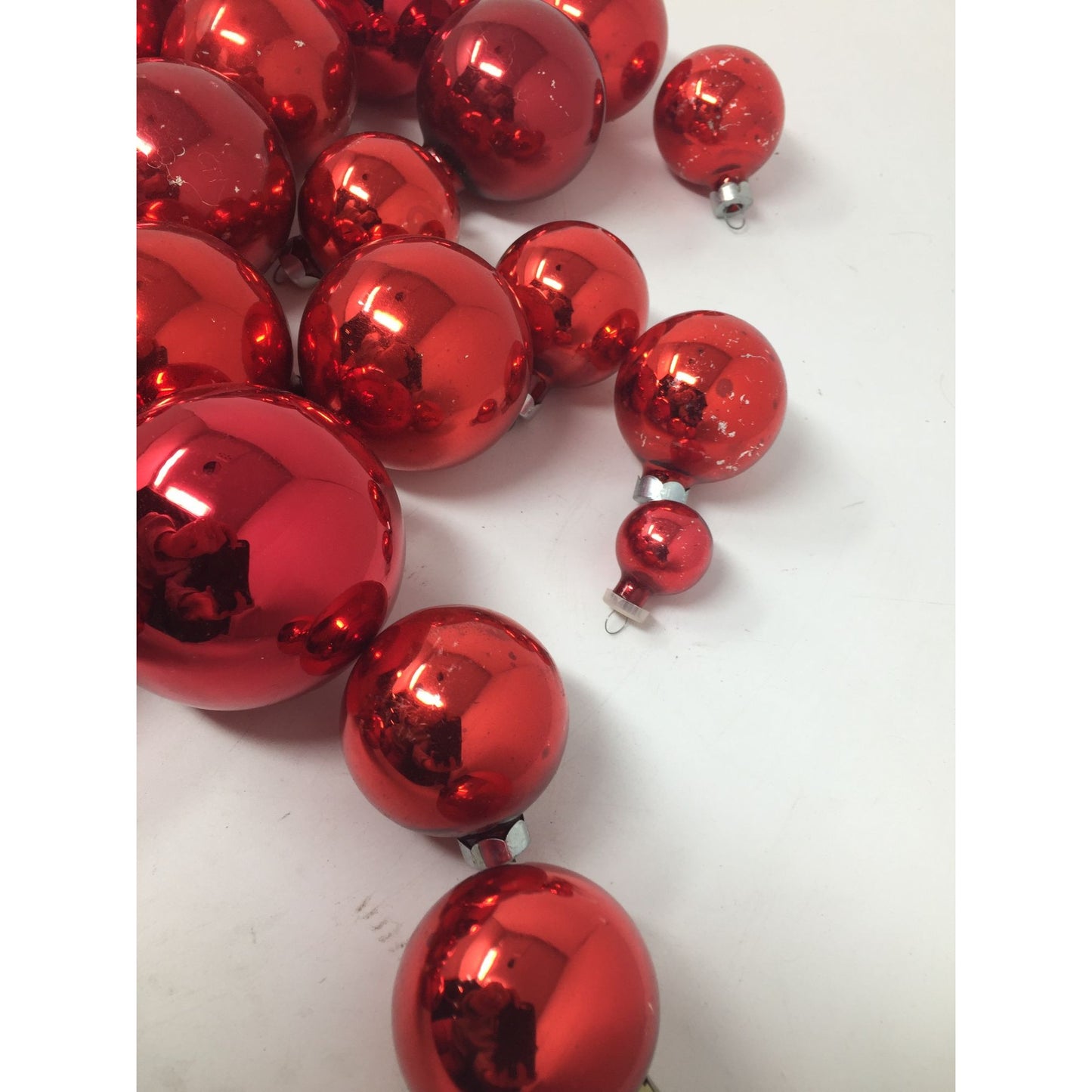 33 Red Shiny Christmas Tree Ornaments