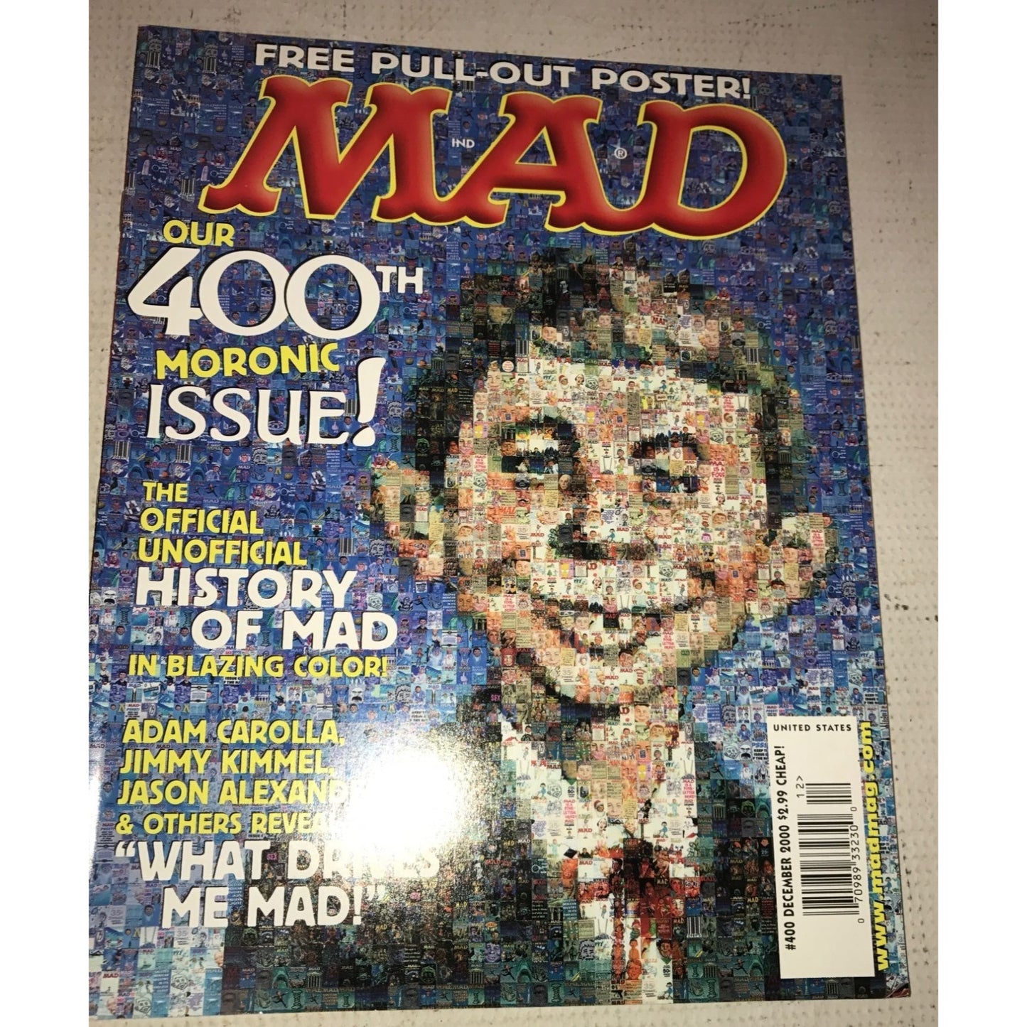 Vintage MAD Magazines (2) for November and December 2000