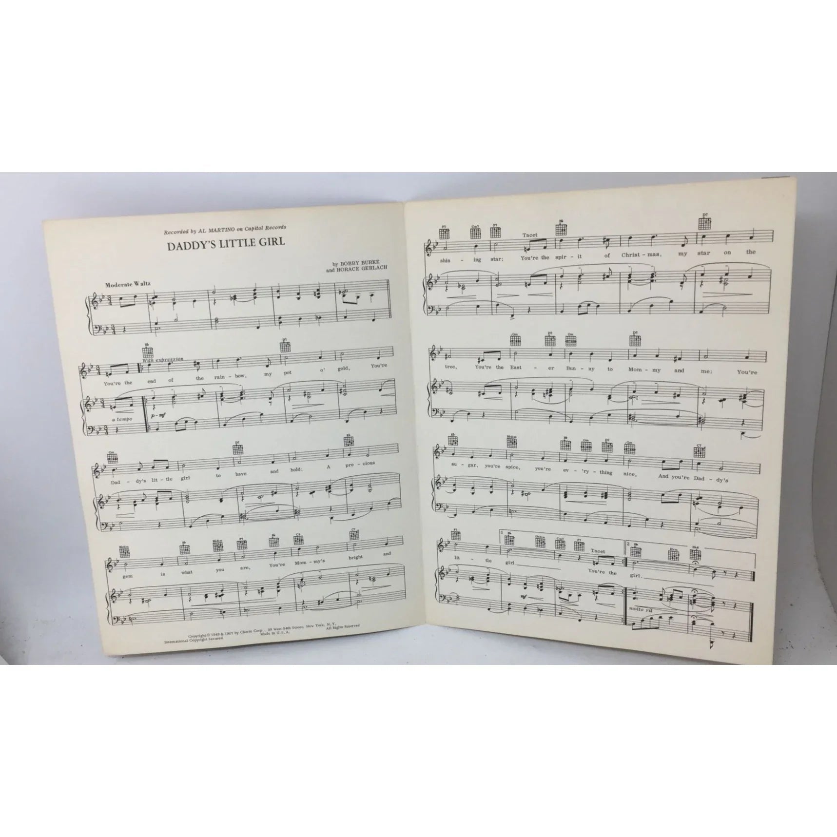 ''Daddy's Little Girl'' Vintage Sheet music - A+ Stuff - sheet music - A+ Stuff