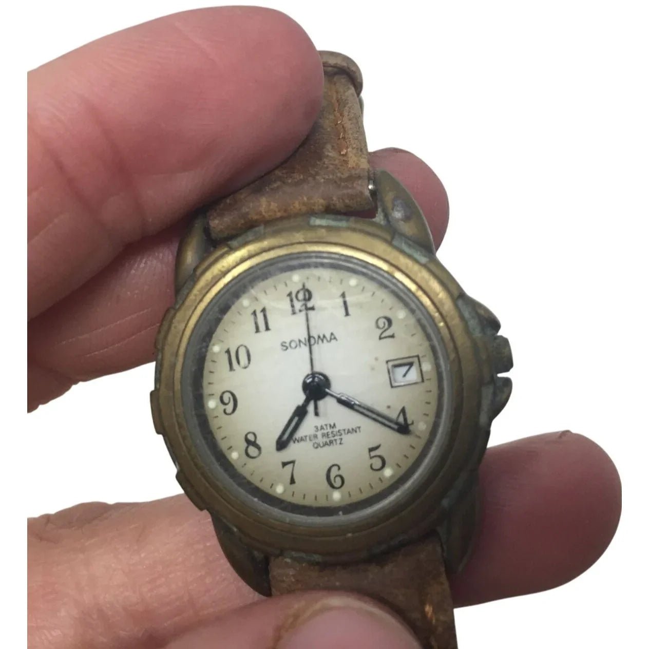 Dakota Sonoma 3ATM Water Resistant Quartz Watch with Genuine Leather Band (untested) - A+ Stuff - Watches - A+ Stuff