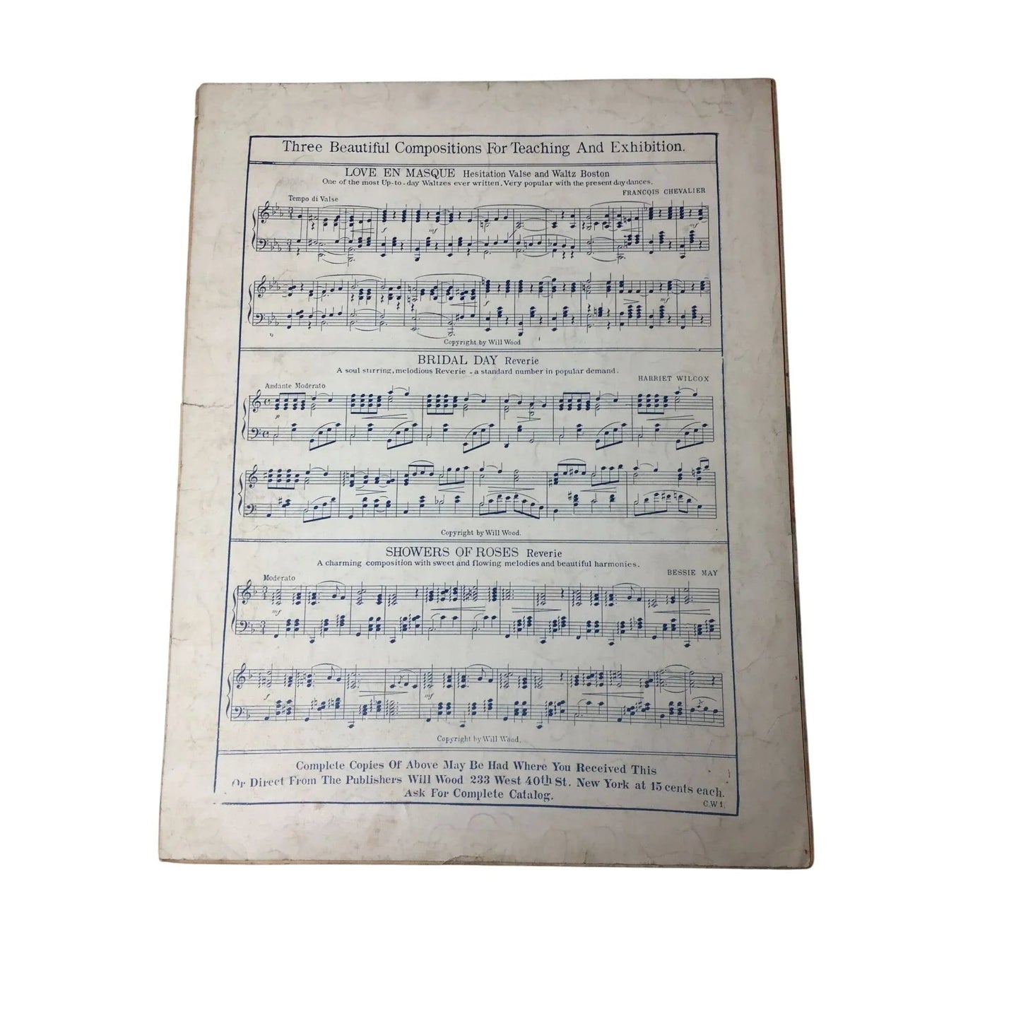 ''Dance of the Butterflies'' by Nat Wise Vintage Sheet Music Book - A+ Stuff - SHEET MUSIC - A+ Stuff