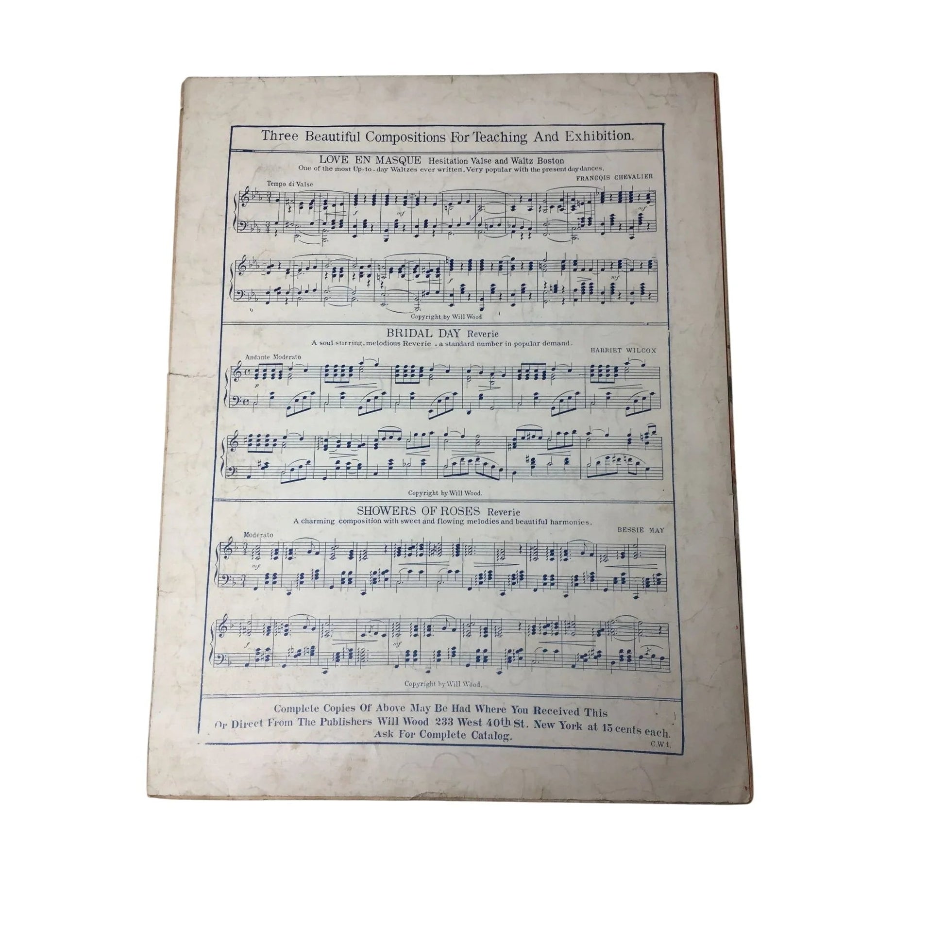 ''Dance of the Butterflies'' by Nat Wise Vintage Sheet Music Book - A+ Stuff - SHEET MUSIC - A+ Stuff
