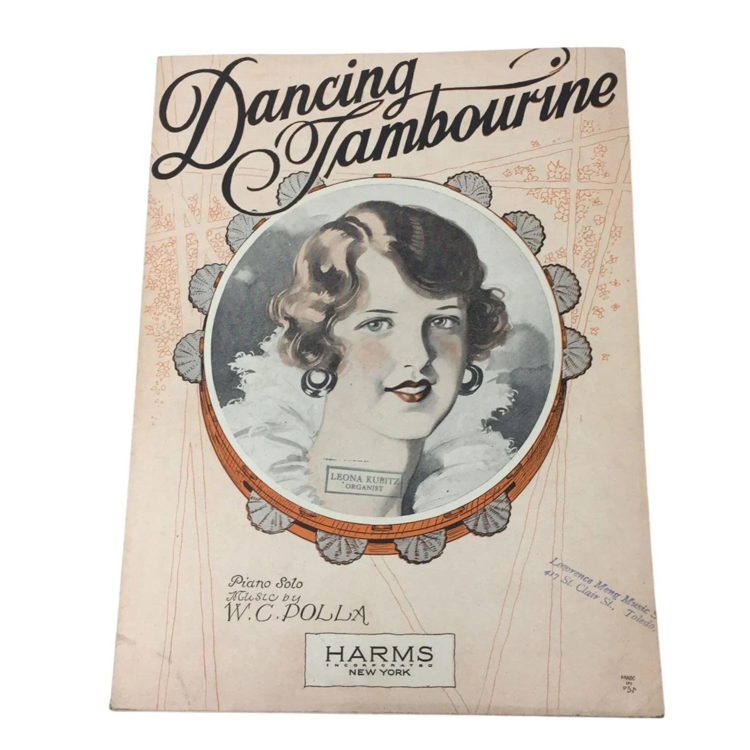 ''Dancing Tambourine'' by W.C. Polla Sheet Music Book - A+ Stuff - SHEET MUSIC - A+ Stuff