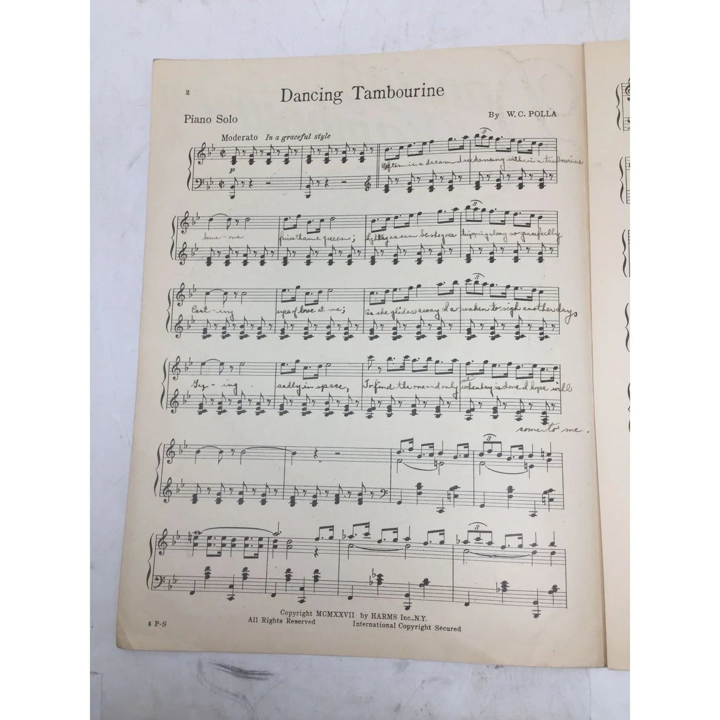 ''Dancing Tambourine'' by W.C. Polla Sheet Music Book - A+ Stuff - SHEET MUSIC - A+ Stuff