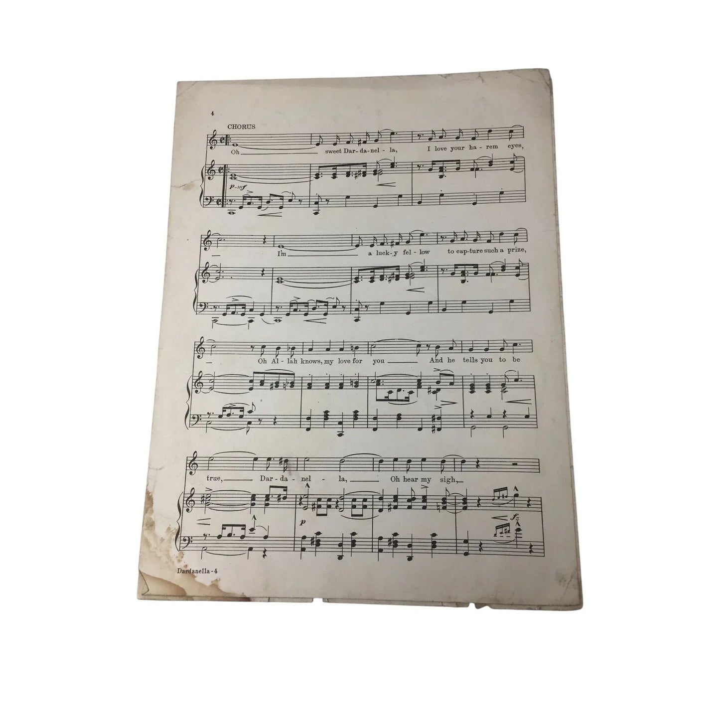 ''DARDANELLA'' By Felix Bernard and Johnny S Black Song Sheet Music Book - A+ Stuff - SHEET MUSIC - A+ Stuff
