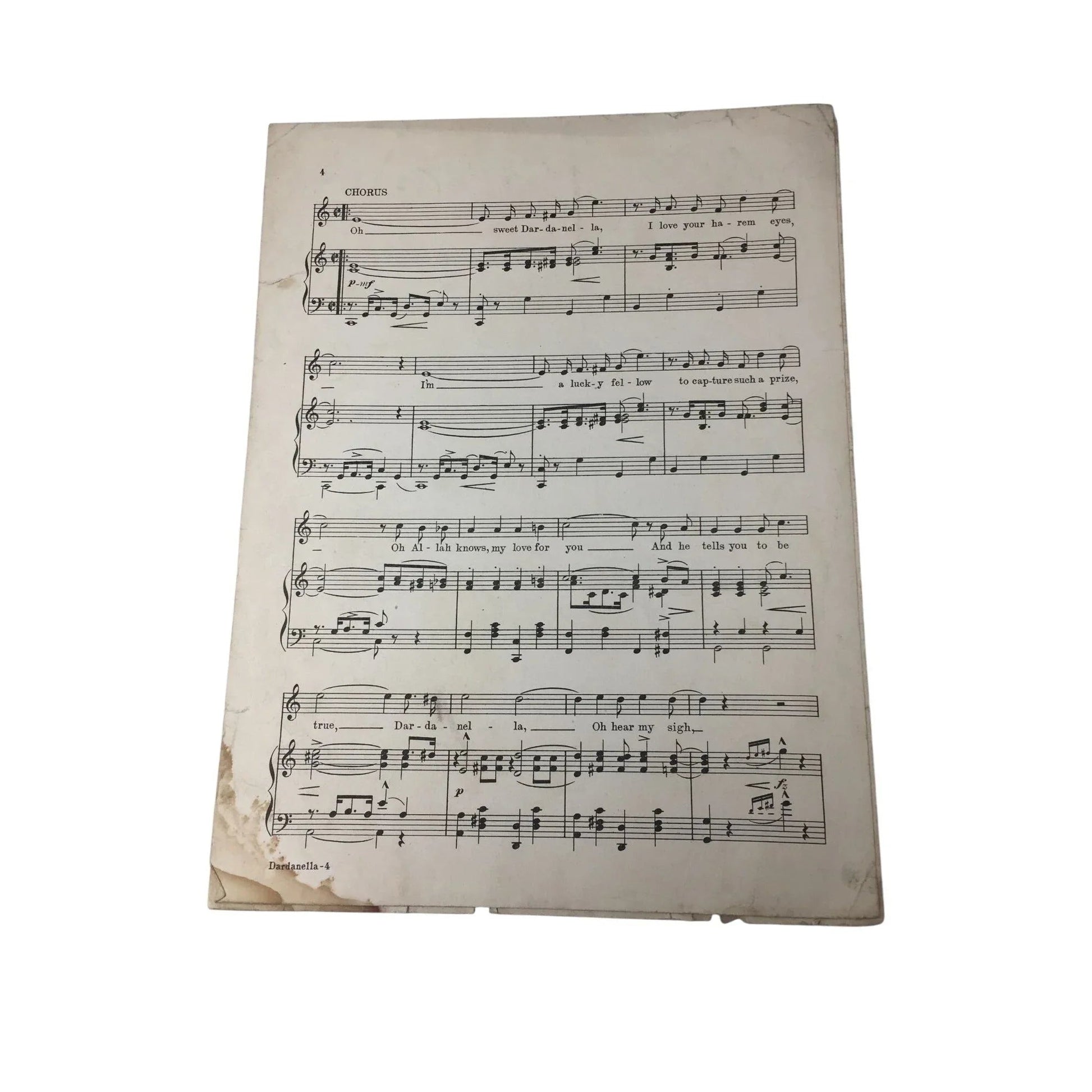 ''DARDANELLA'' By Felix Bernard and Johnny S Black Song Sheet Music Book - A+ Stuff - SHEET MUSIC - A+ Stuff
