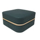 Dark Green Zippered Mini Portable Travel Jewelry Box with Gold Tone Accents - A+ Stuff - Jewelry Box - A+ Stuff