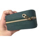 Dark Green Zippered Mini Portable Travel Jewelry Box with Gold Tone Accents - A+ Stuff - Jewelry Box - A+ Stuff