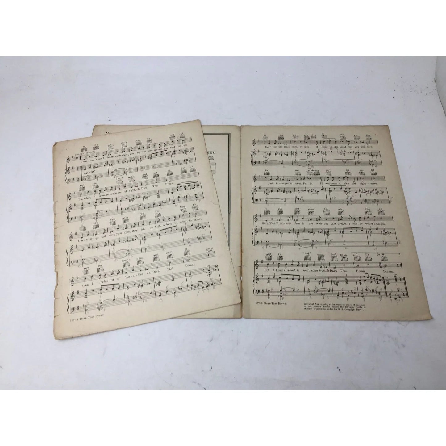 ''Darn That Dream'' Vintage Sheet Music Book - A+ Stuff - sheet music - A+ Stuff