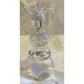 Vintage Clear Sparkly Snowman Christmas Tree Ornament- 3 inches