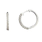 Simply Stunning 1/2 ct Natural Diamond Hoop Earrings - Sterling Silver