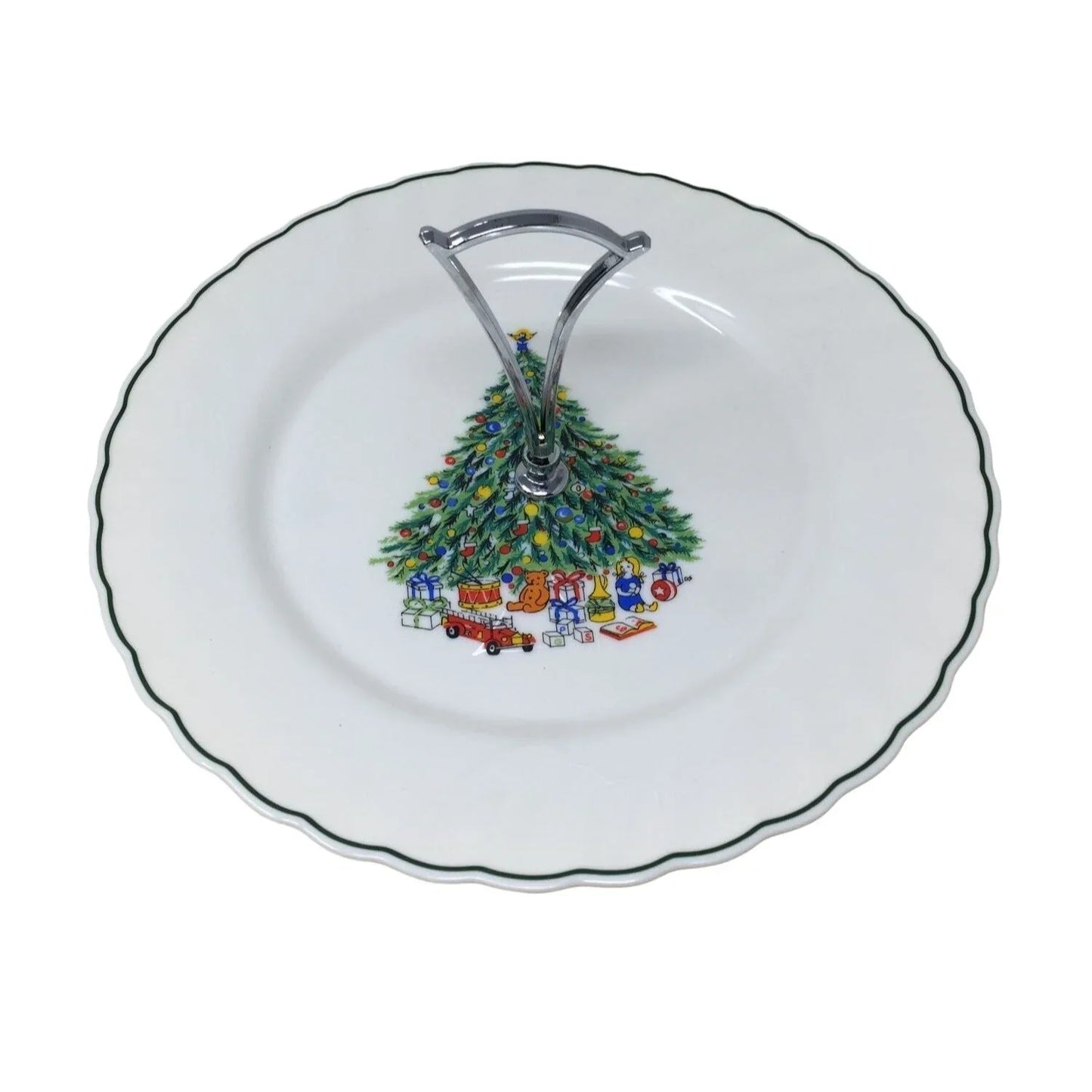 Salem China NOEL Serving Tray with Metal Handle The Salem China Company  A+ Stuff
