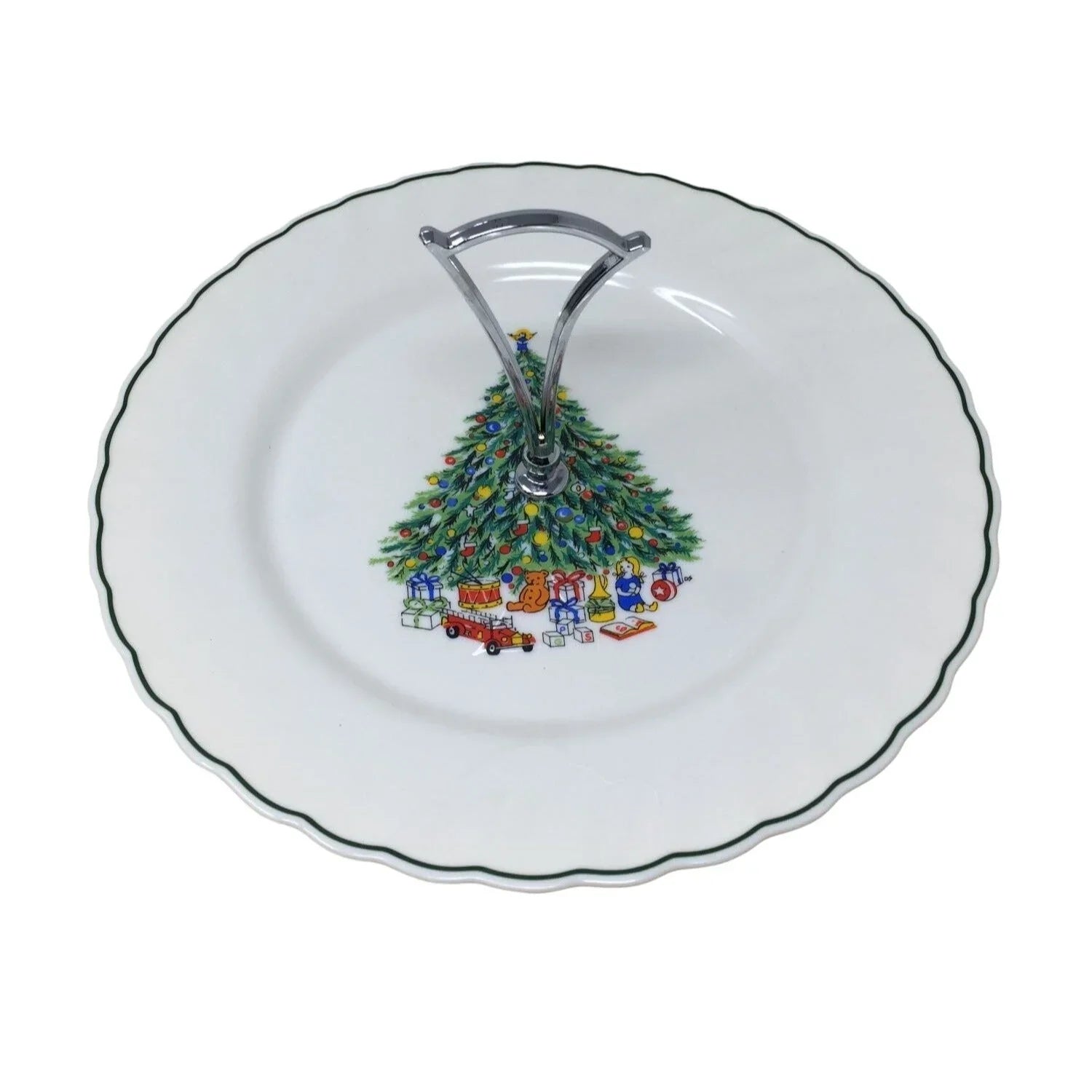 Salem China NOEL Serving Tray with Metal Handle The Salem China Company  A+ Stuff