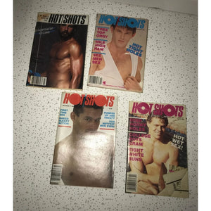 Vintage Bundle of 4 Hotshots Mens Gay Magazines