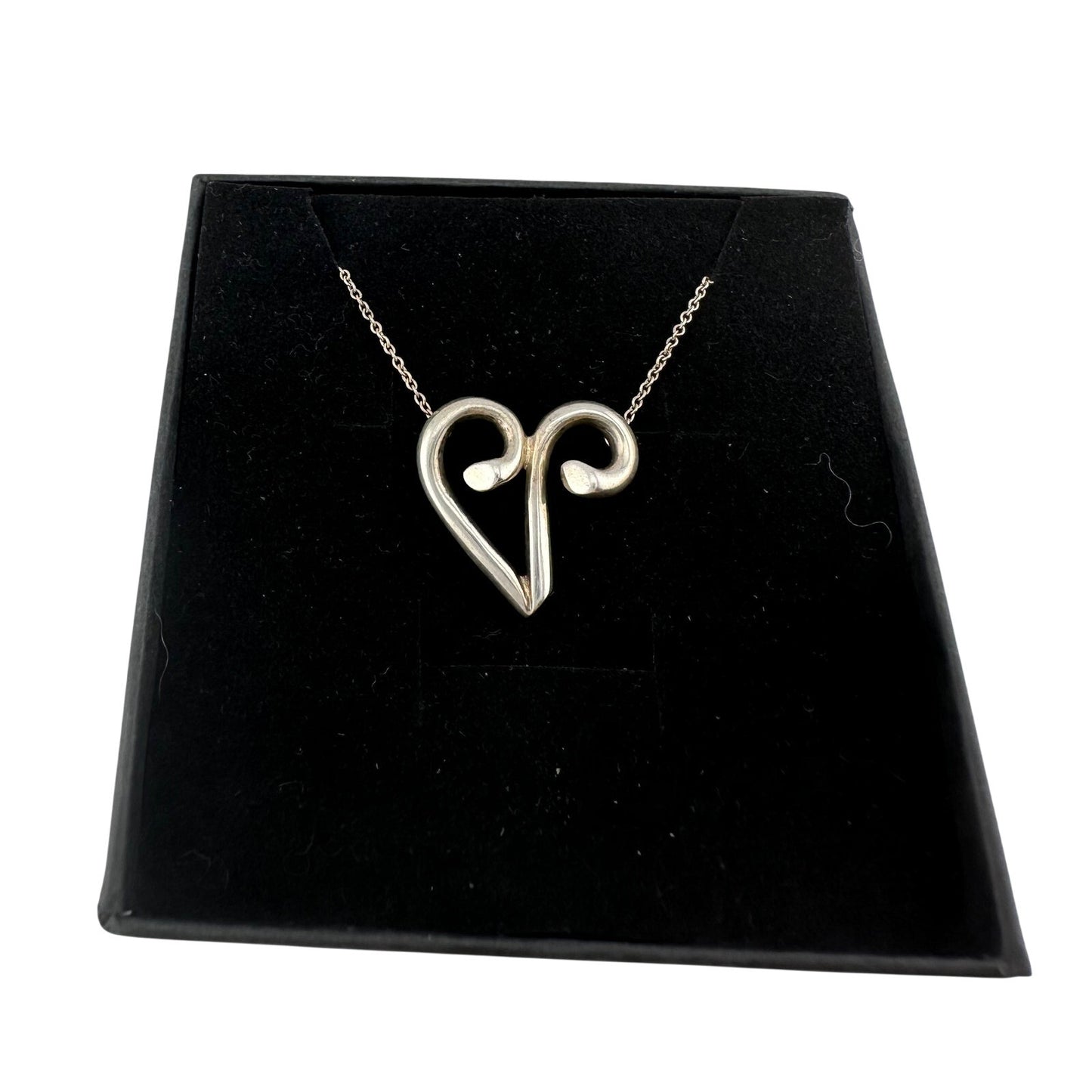Tiffany & Co Paloma Picasso Aries Zodiac Symbol Necklace in Sterling Silver