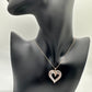 Beautiful 1.00 ct Diamond Heart Necklace - 14kt Rose Gold Over Sterling